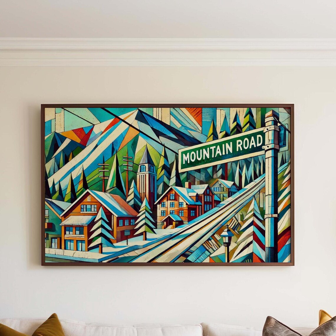 Vermont Mountain Road Travel Poster, Stowe
