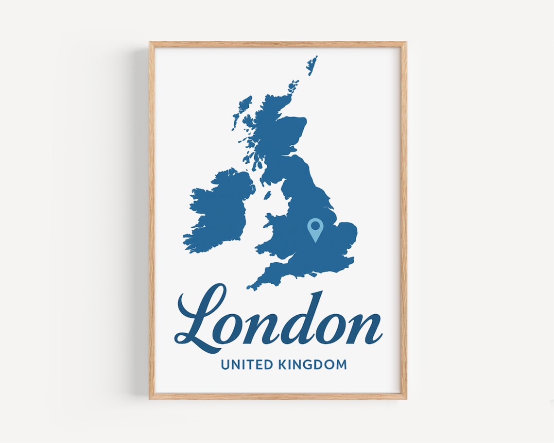 London Street Sign Travel Poster, United Kingdom