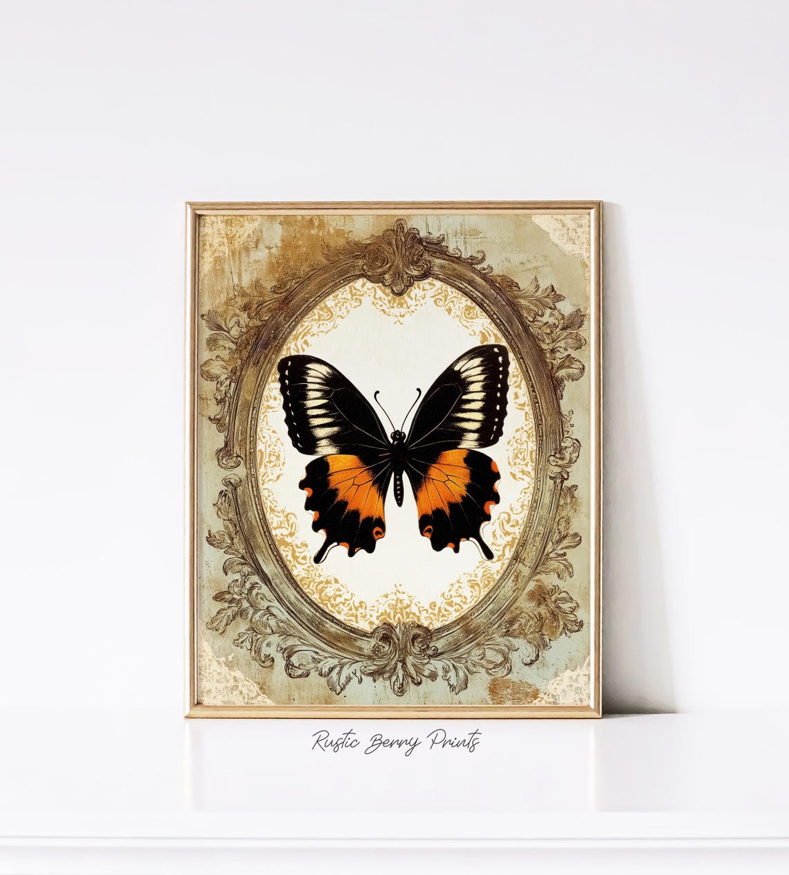 Vintage Butterfly Art Print Wall Art Wall Decor Cottagecore Wall Art - Image 3