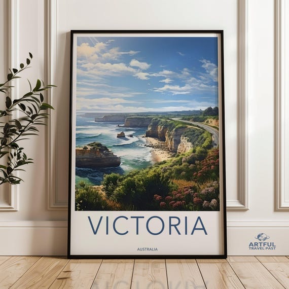 Scenic Coastal Wall Art Breathtaking Seascape Decor Victoria Australia Travel Poster Landscape Photography Print Ocean View Artwork