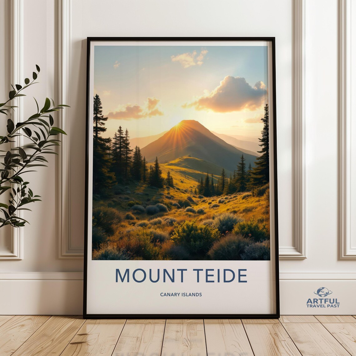 Mount Teide Canary Islands Travel Poster, Scenic View