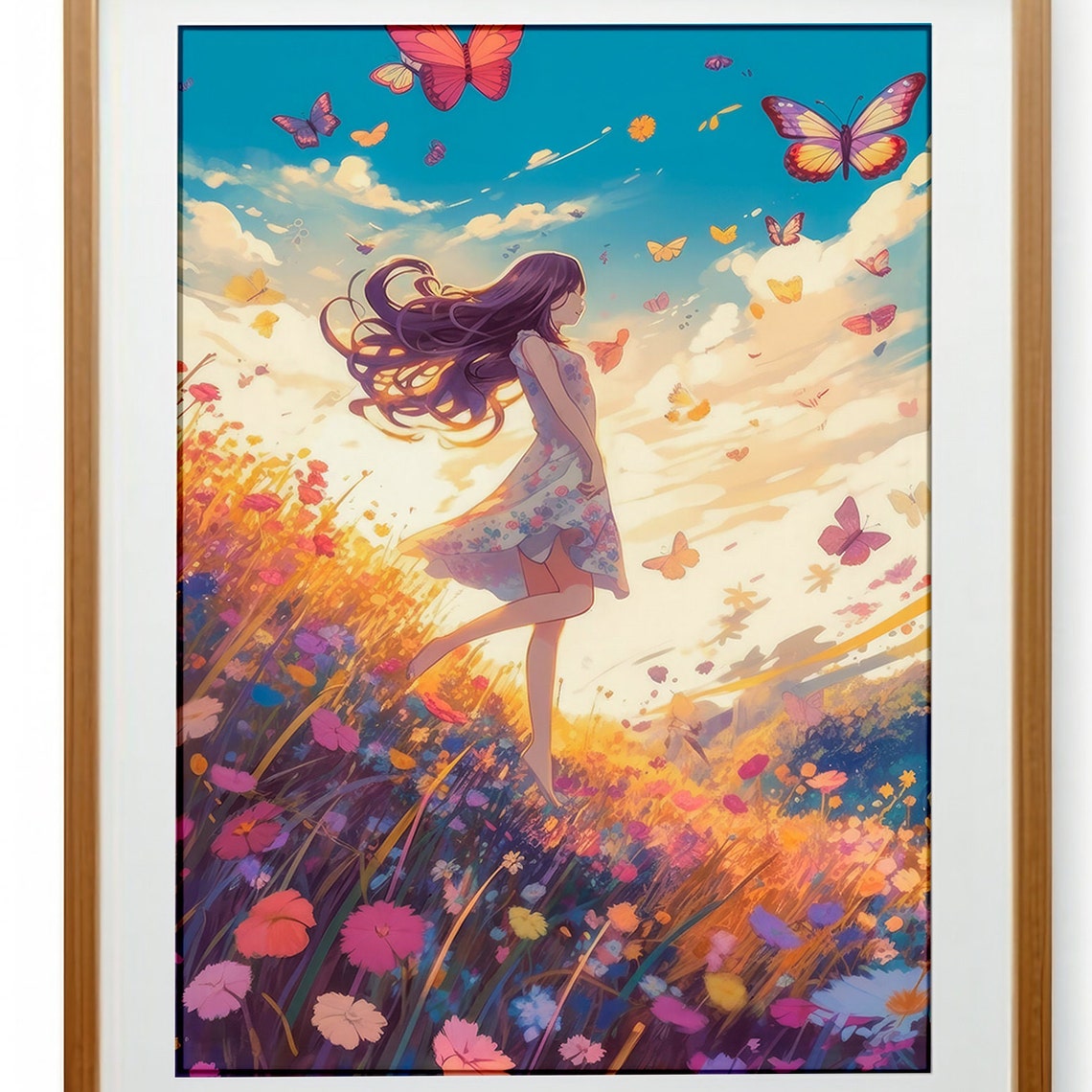 Aesthetic Art Pink Wall Art Purple Wall Art Bedroom Decor Girly Wall Art Preppy Room Decor Teen Girl Room Decor Trendy Wall Art - Image 3