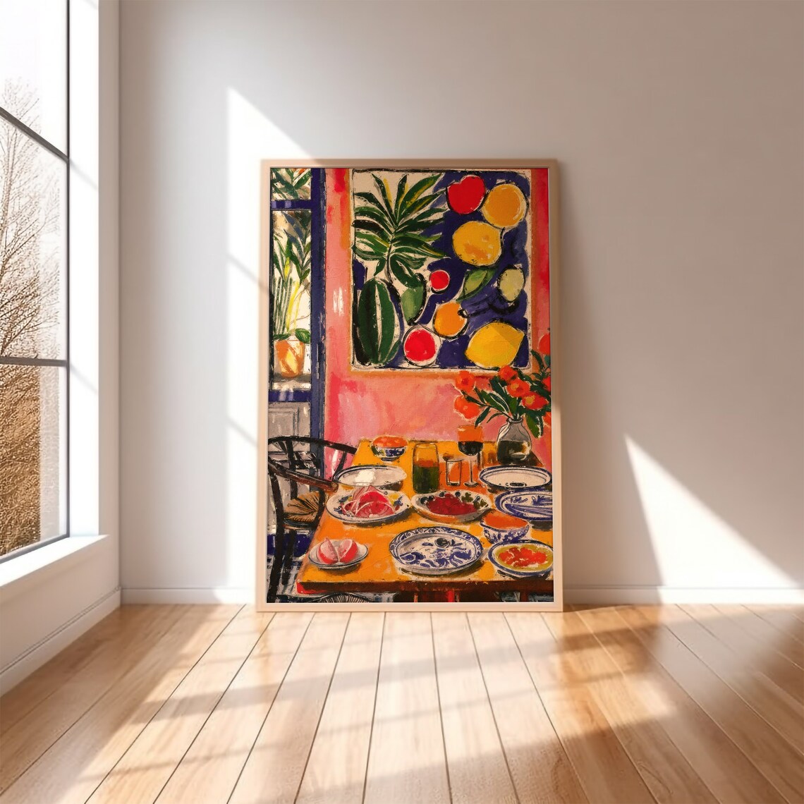 Matisse-Inspired Mediterranean Feast Still Life for the Dining Room Poster - Image 2