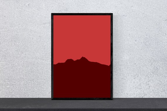 Grossglockner Poster Mountain Contour Art Print Minimal Modern Wall Art Climbing Mountains Hobby Din A4 Pop Art