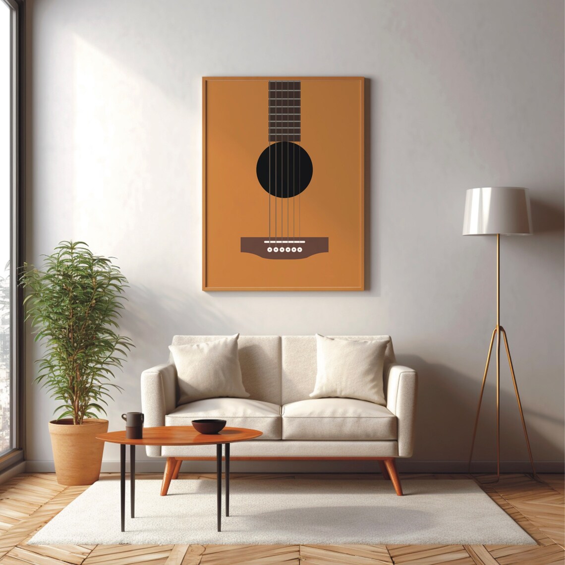 Guitar Minimal Modern Art Print, Music Wall Art - Image 5