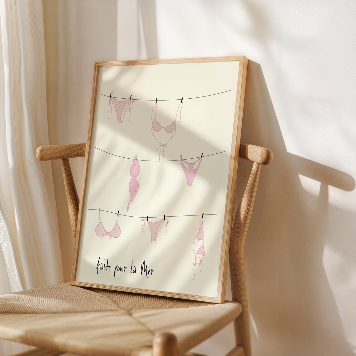 Vintage Apartment Decor Pink Summer Poster Art Print - Image 3