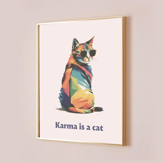 Karma Is A Cat Taylor-Inspired Quote Poster