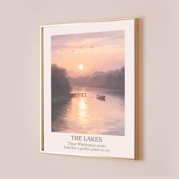 The Lakes Taylor Poster Quote Lyric Print Inspired Subtle Office Decor Home Room Wall Art Bedroom Preppy Dorm