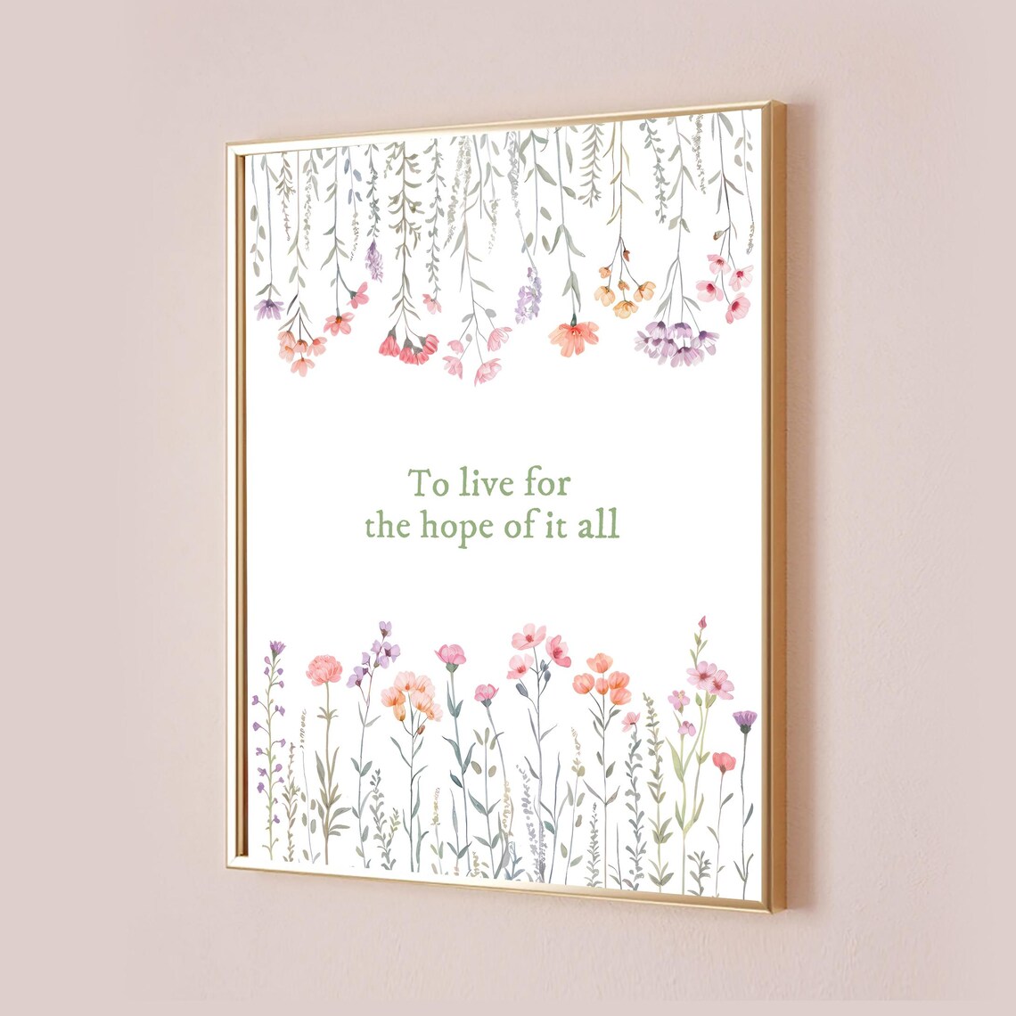 To Live For The Hope Of It All Quote Lyric Poster