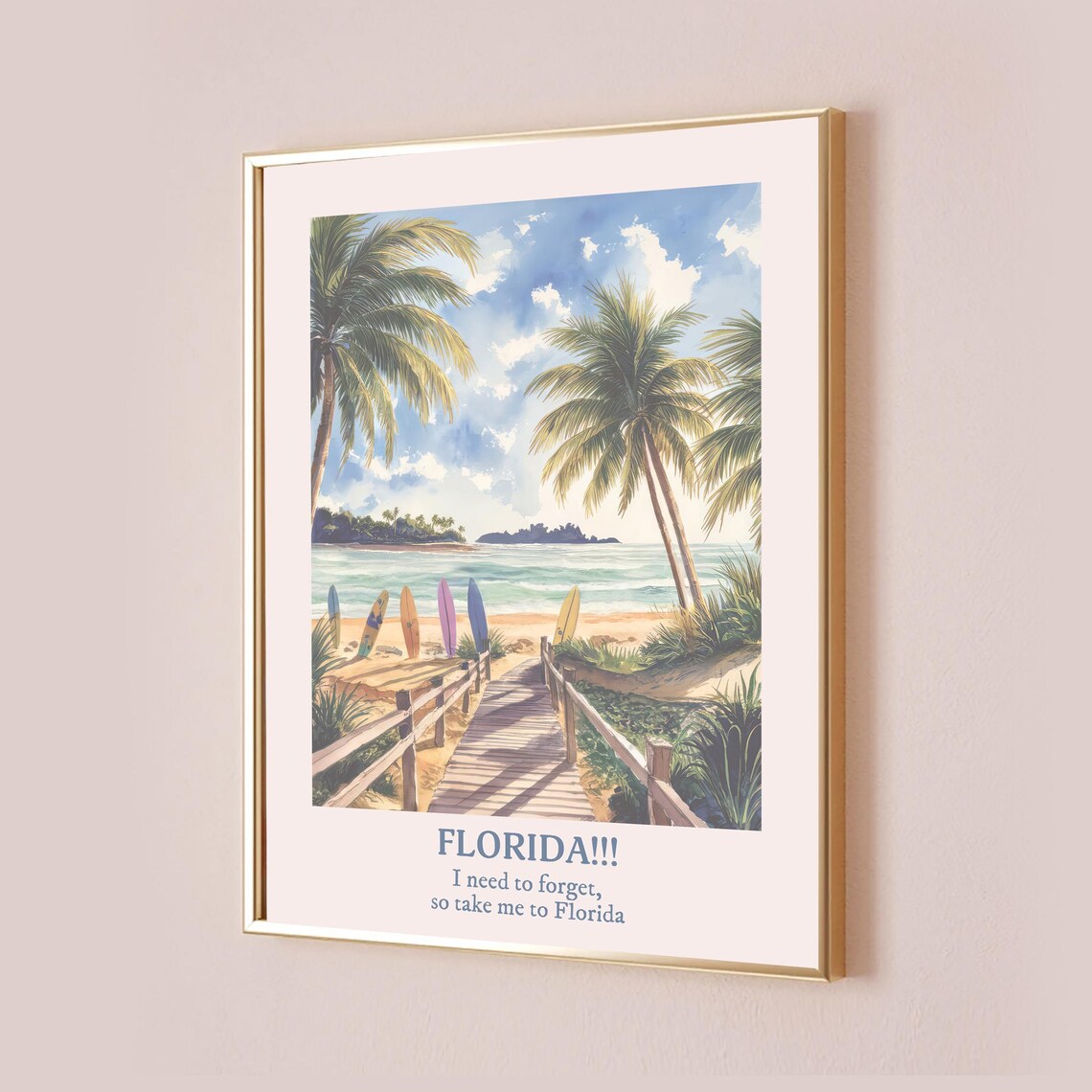 Taylor Florida Lyric Art Print, Preppy Room Decor