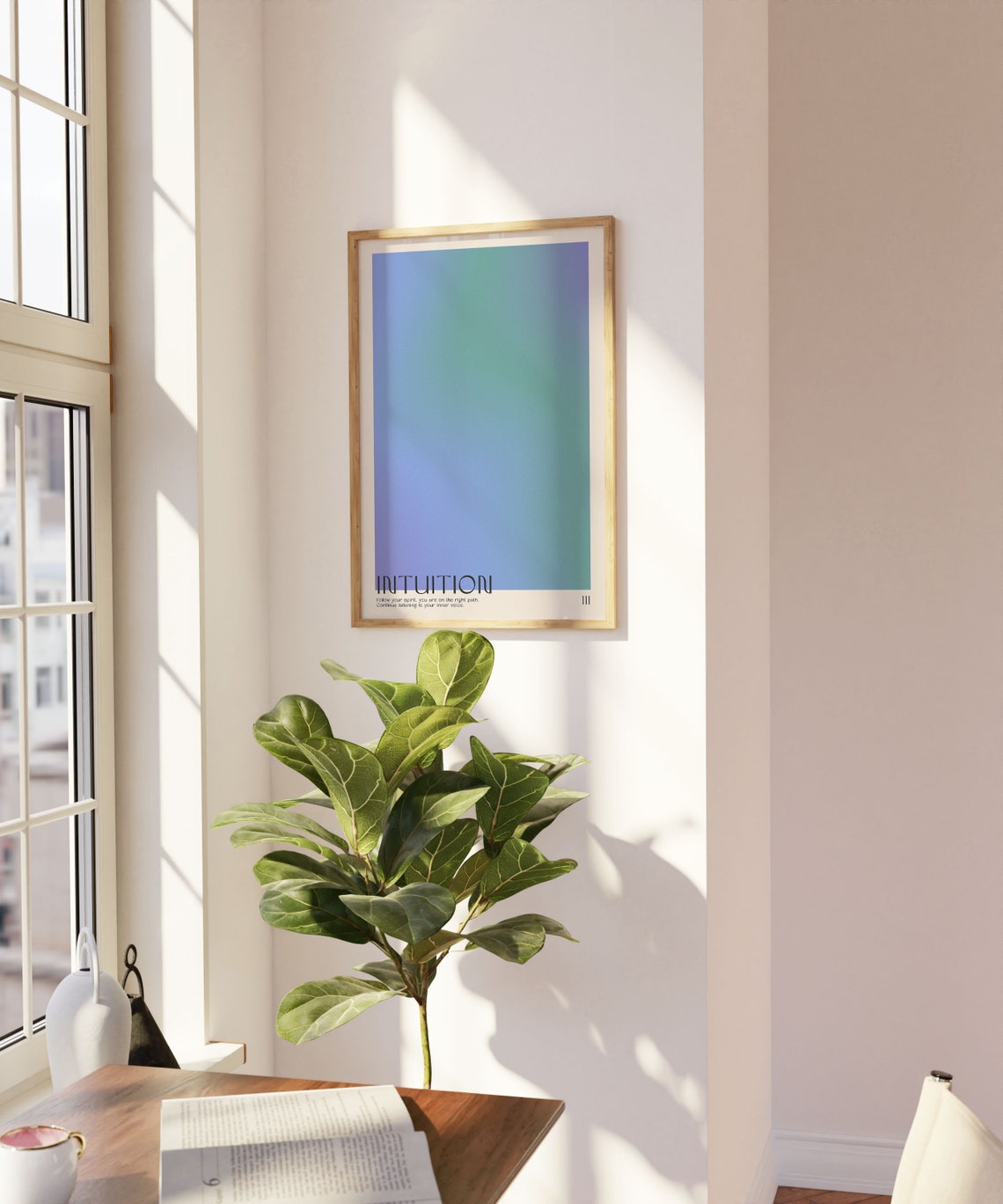 Angel Number 111 Intuition Inner Voice Pastel Gradient Poster - Image 2