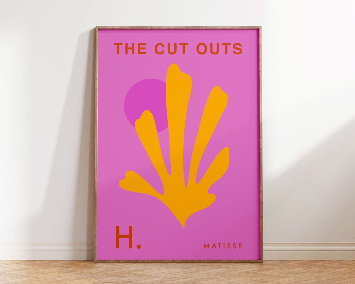Henri Matisse The Cut Outs Pink Yellow Bold Leaf Exhibition Poster - Image 2