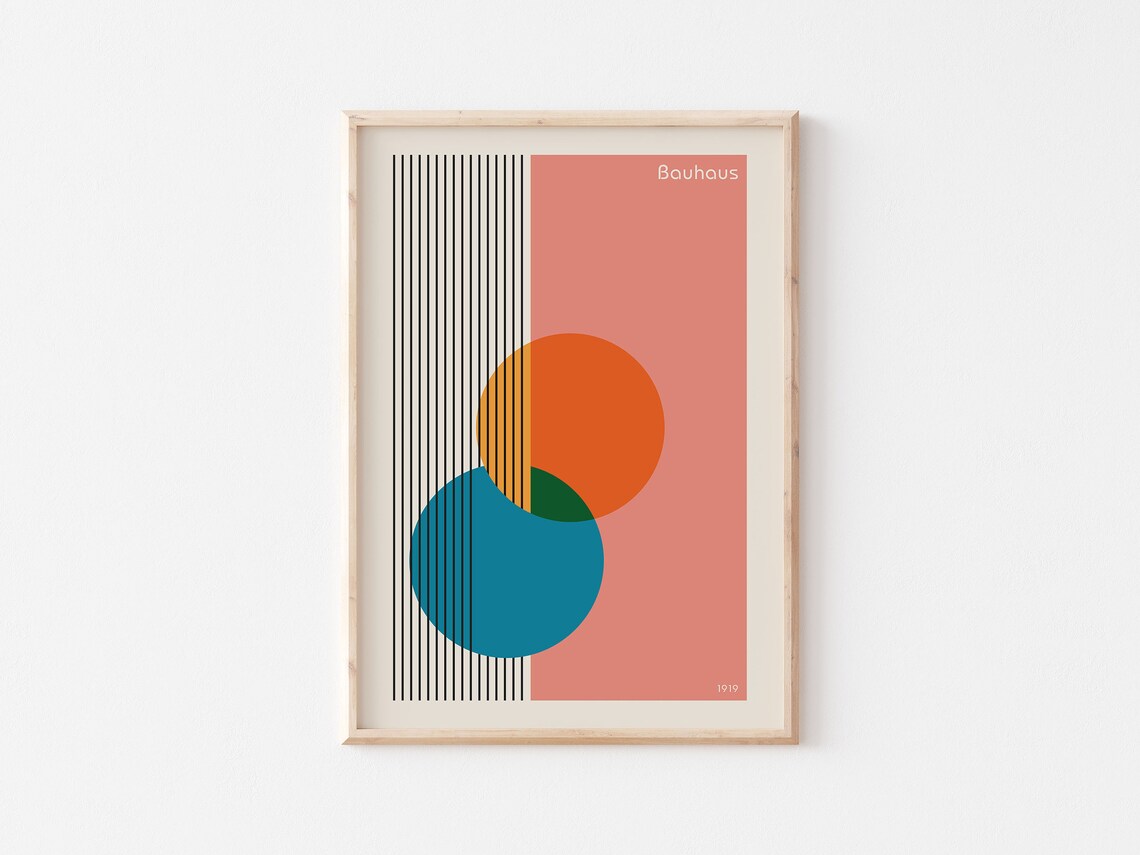 Bauhaus 1919 Exhibition Poster, Mid-Century Art Print - Image 3