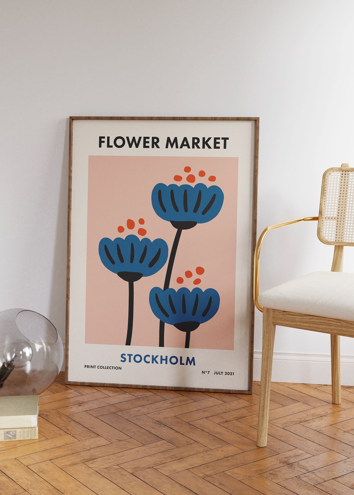 Flower Market Print Stockholm, Modern Floral Art Print - Image 2