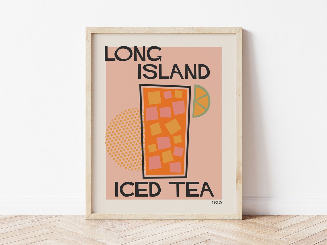 Long Island Iced Tea Retro Kitchen Poster, Mid-Century - Image 2