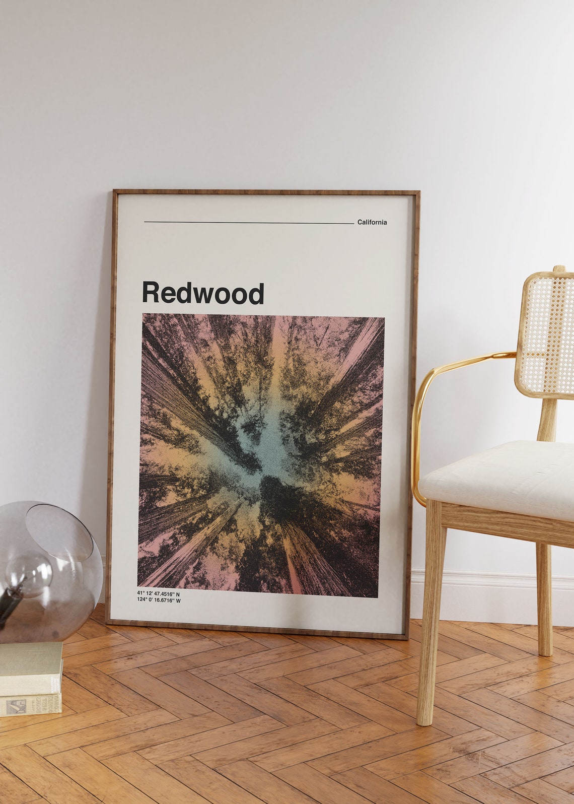 Redwood California Towering Trees Canopy Skyward Forest Poster - Image 2
