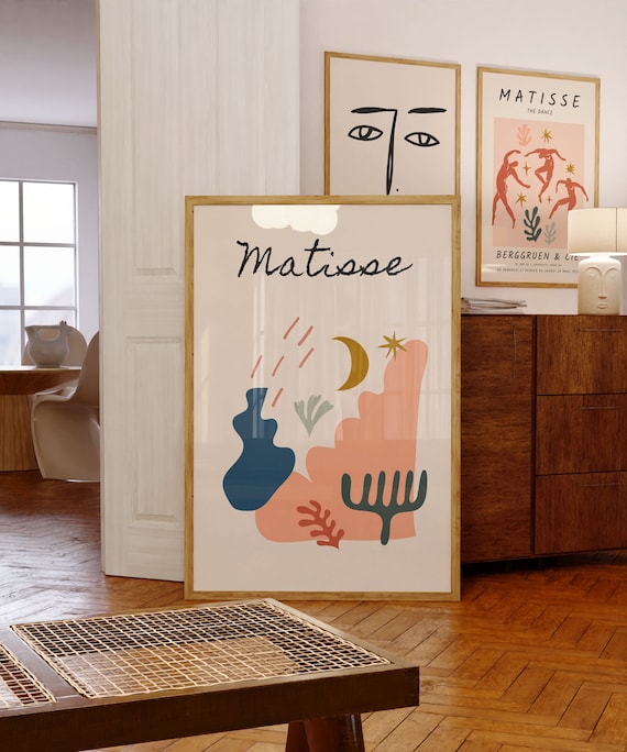 Henri Matisse Inspired Print Colorful Exhibition Poster Abstract Modern Wall Art Living Room And Bedroom Decor Instant