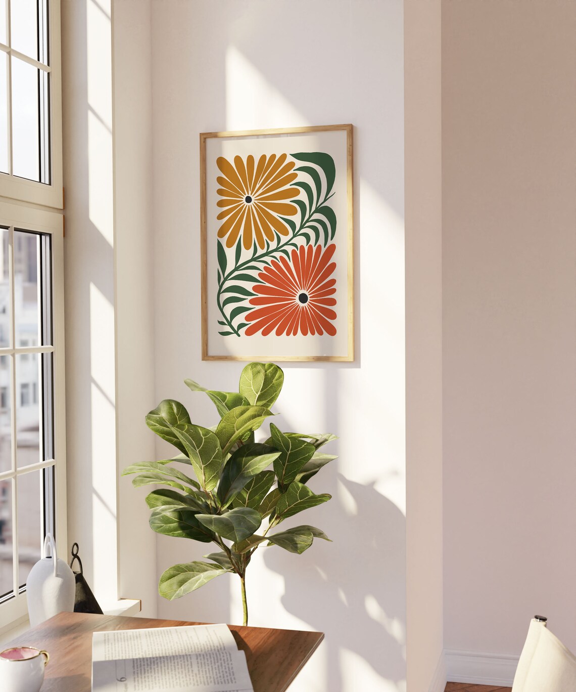 Groovy Flower Retro Floral Art Print, Botanical - Image 2