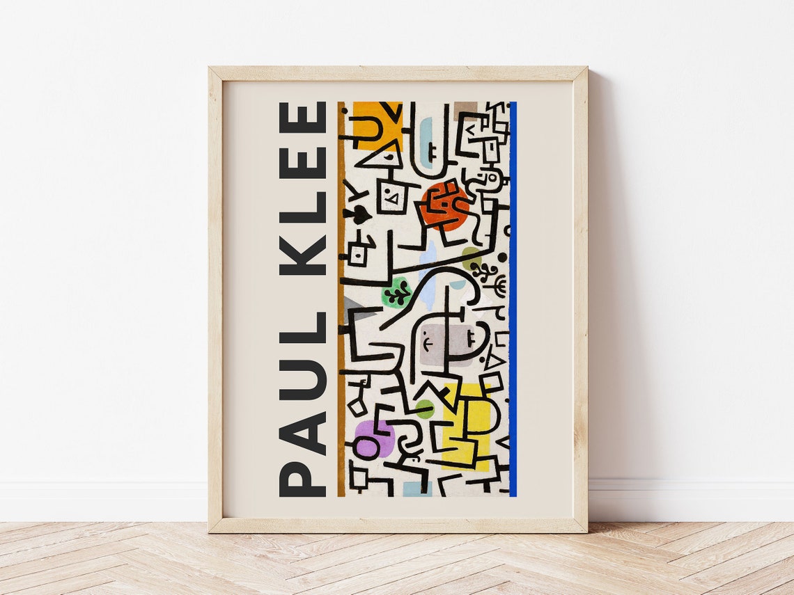 Paul Klee Playful Doodle Line Abstract Colorful Modern Museum Print - Image 2