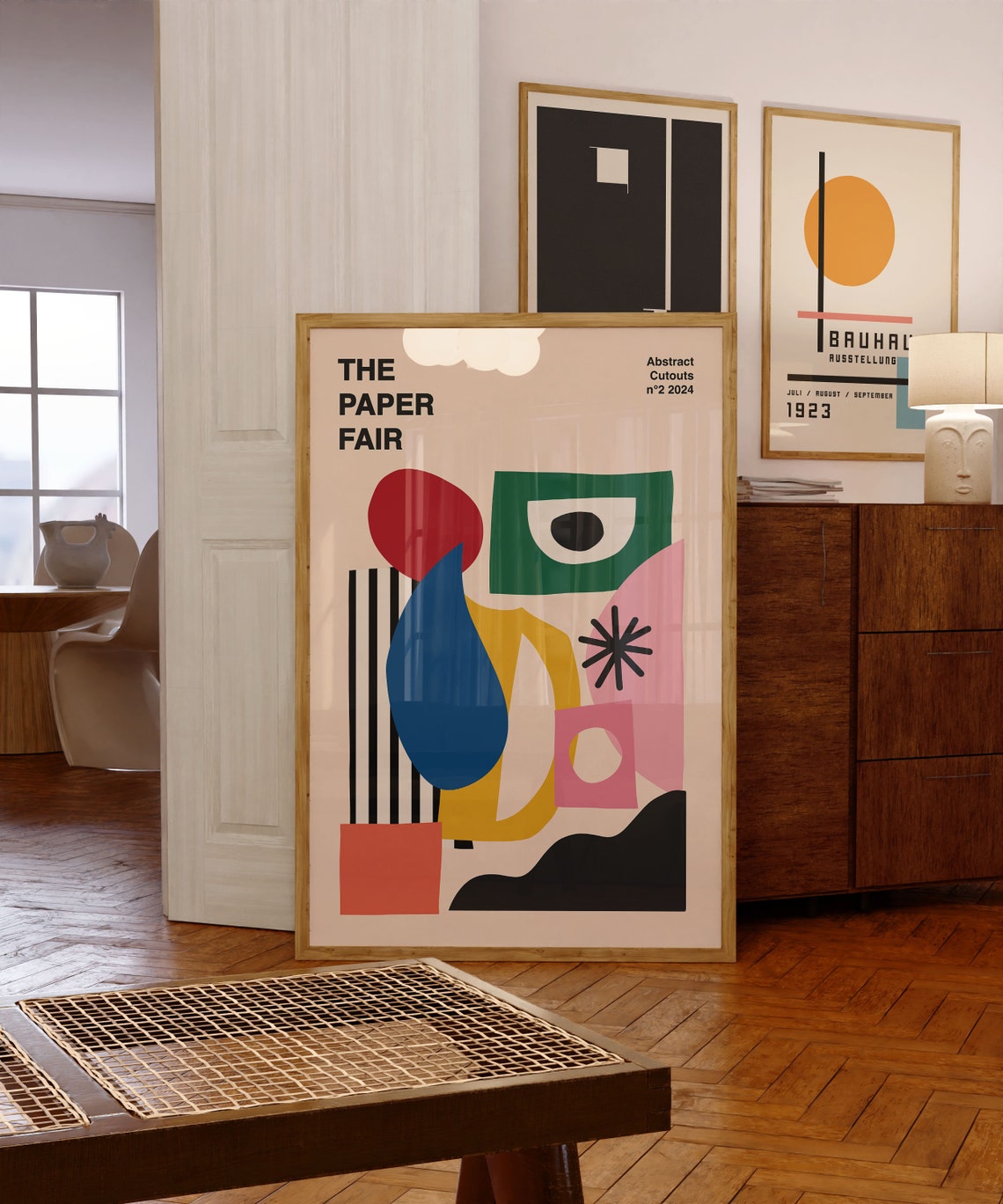 The Paper Fair Abstract Cutouts No 2 Bold Geometry Art Poster - Image 2