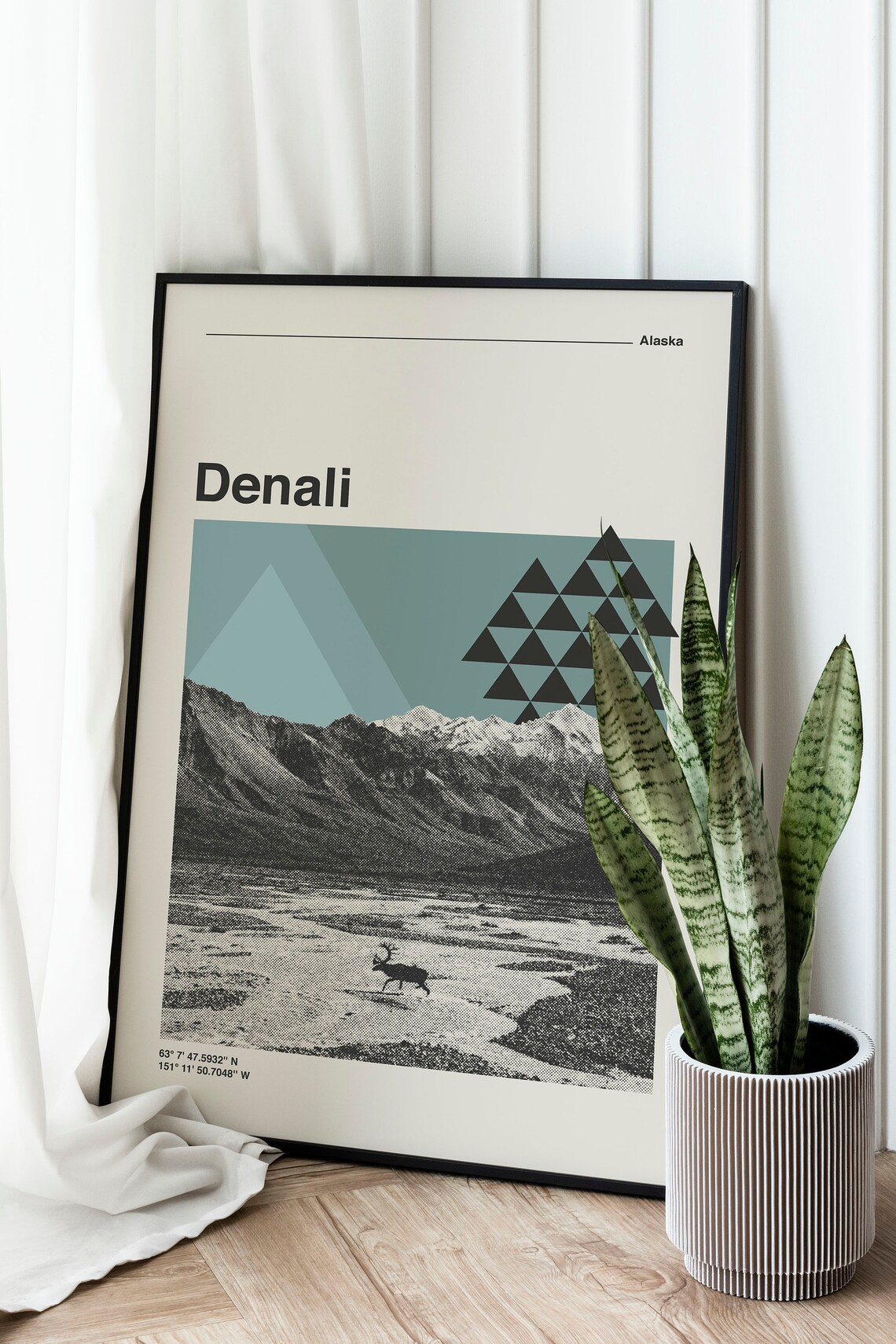 Denali National Park Retro Travel Poster Print - Image 2