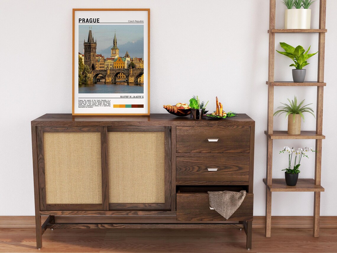 Prague Czech Republic Charles Bridge Golden Hour Travel Poster - Image 6