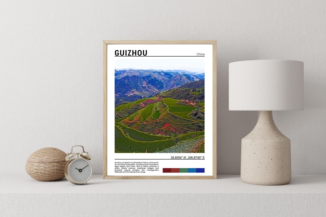 Guizhou Print Guizhou Poster Guizhou Wall Art Guizhou Travel Guizhou Art Print Guizhou Photo - Image 2