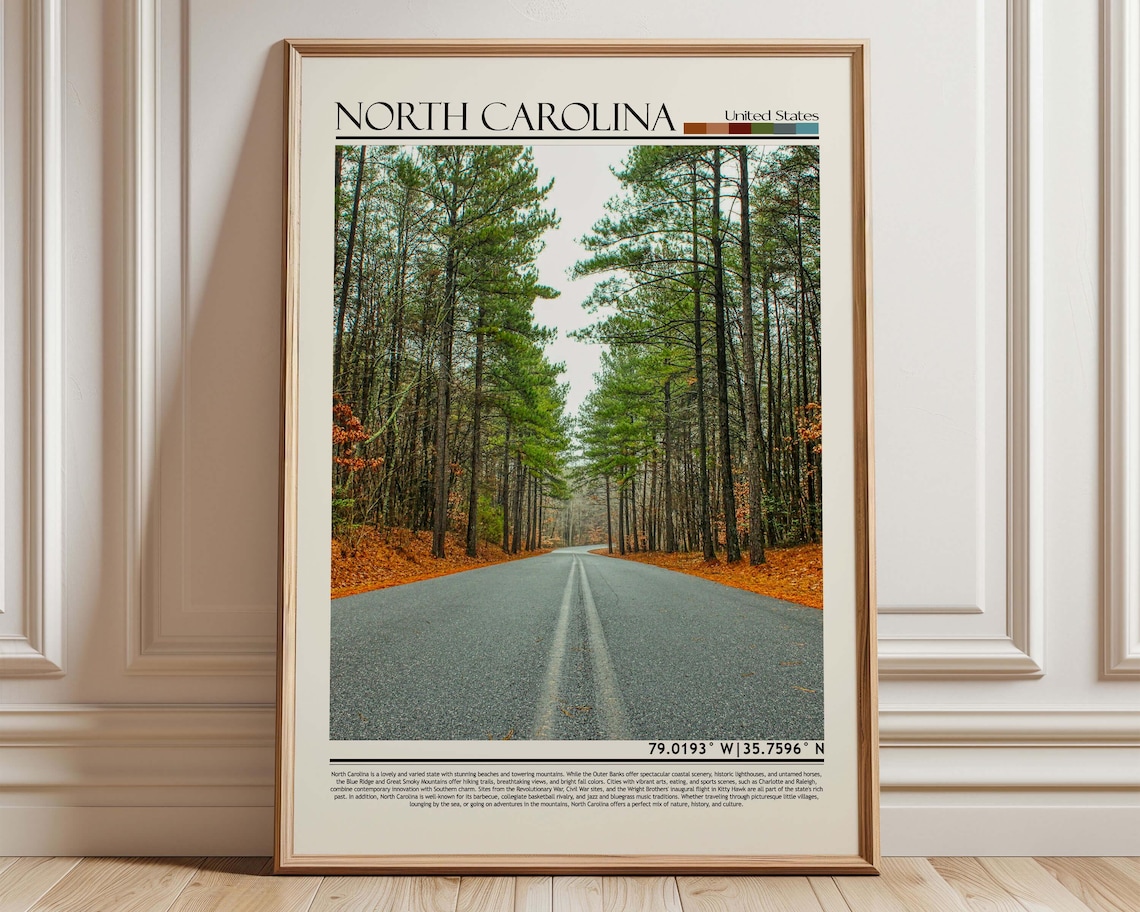 North Carolina Photo Poster Wall Art Print