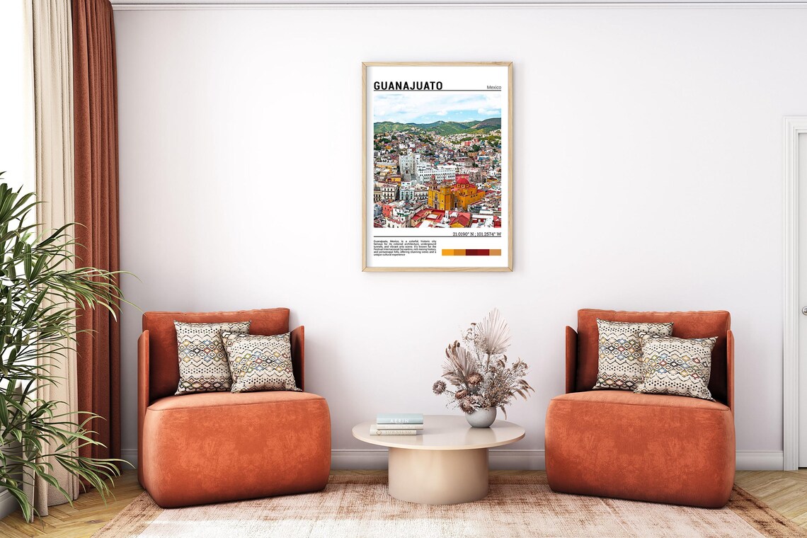 Guanajuato Mexico Travel Poster, Cultural Wall Art - Image 7
