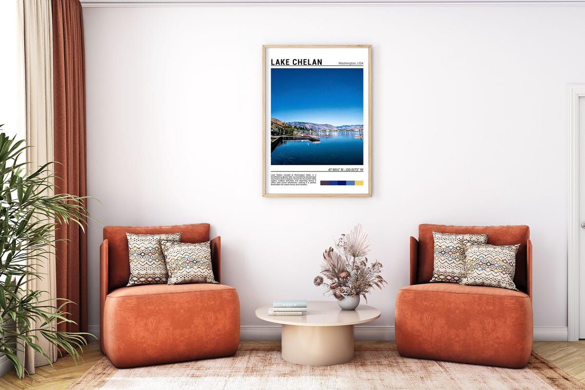 Lake Chelan Washington Starry Night Dock Reflection Photo Poster - Image 7