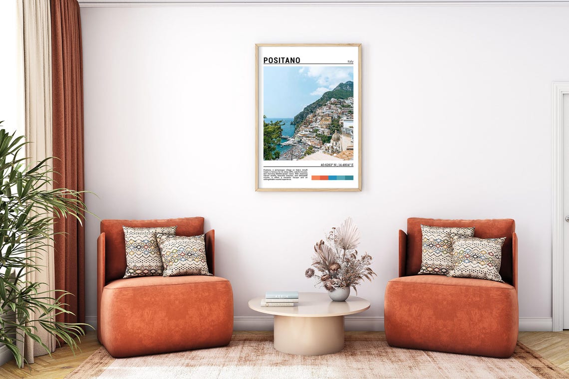 Positano Italy Amalfi Coast Colorful Cliffside Village Photo Poster - Image 7