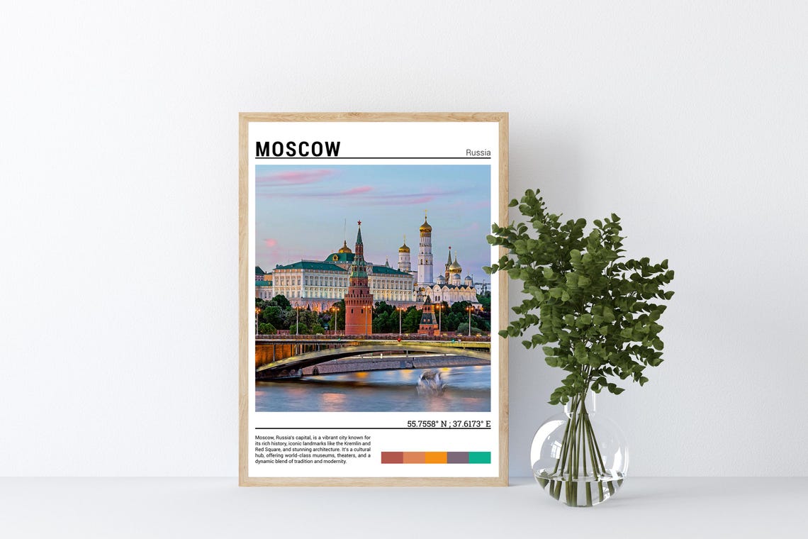 Moscow Print Moscow Poster Moscow Wall Art Moscow Travel Moscow Art Print Moscow Photo Moscowrussia - Image 4