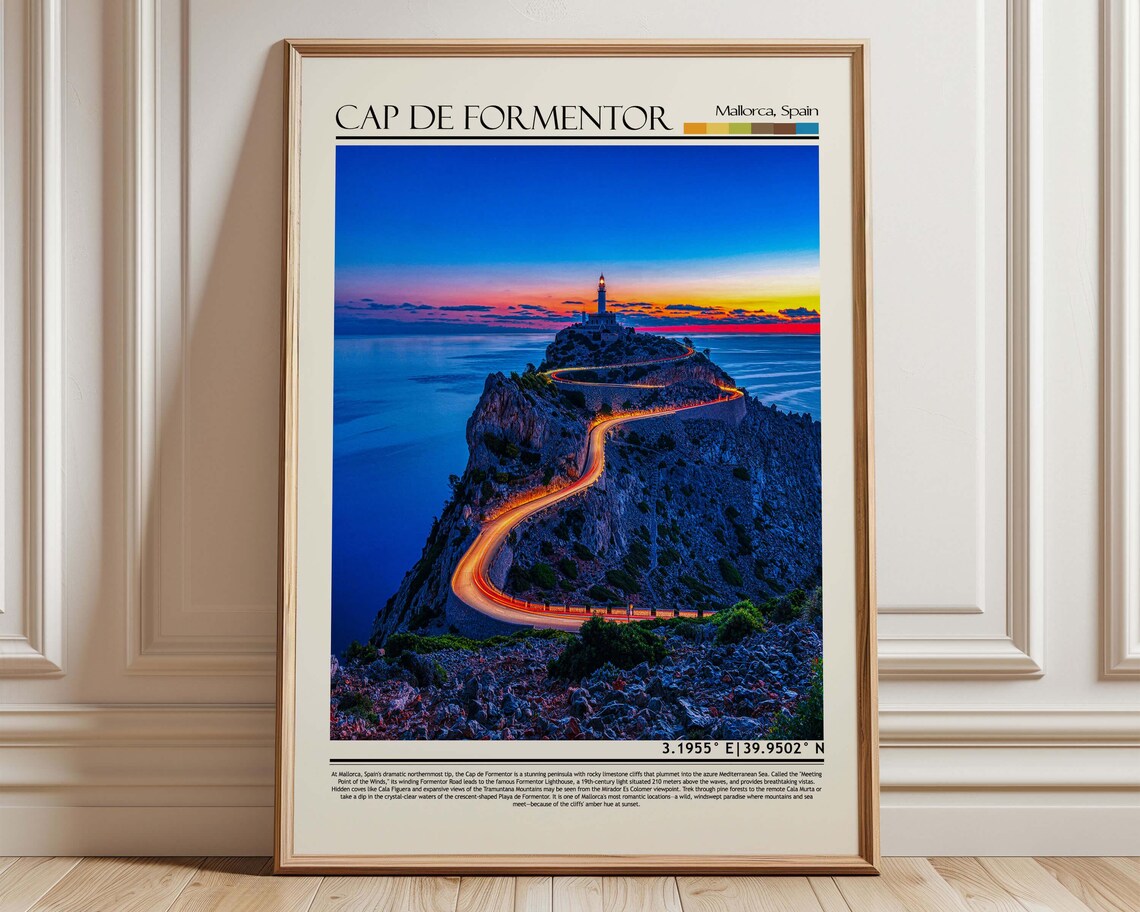 Cap De Formentor Travel Poster, Spain Europe