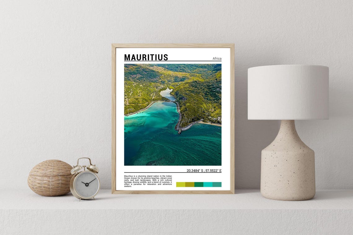 Mauritius Wall Art Print Mauritius Photo Africa Artwork - Image 2