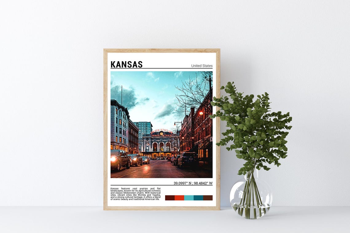 Kansas Wall Art Kansas Travel Print Kansas Photography Kansas Decor Kansas Photo Kansas Photo Kansas Artwork Kansasusa - Image 4