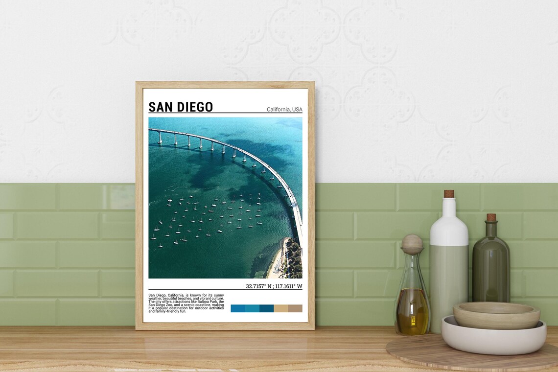 San Diego Travel Poster, Place for Your Wall - Image 3