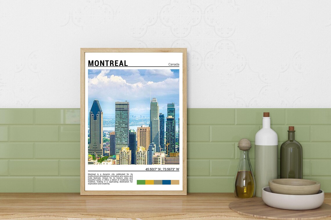 Montreal Canada Downtown Skyline Daytime Towers Photo Poster - Image 3
