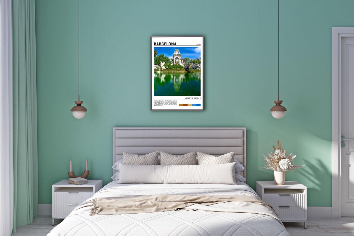 Barcelona Travel Poster, Europe Wall Art Print - Image 5