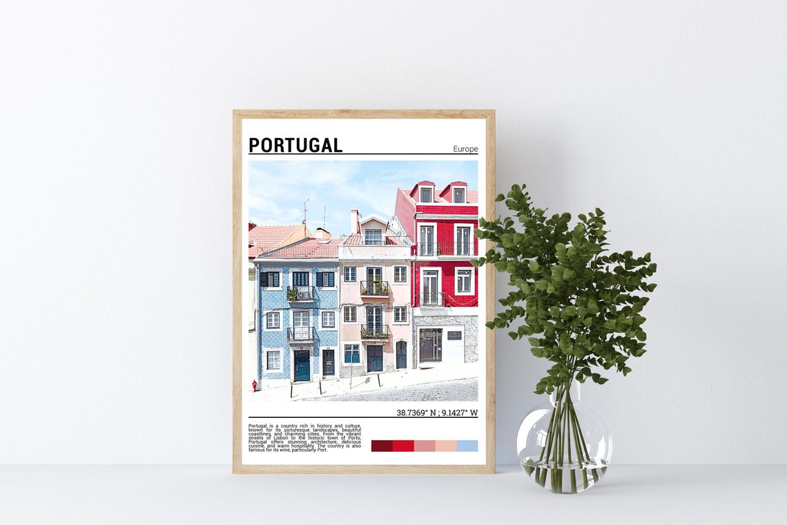 Portugal Print Portugal Poster Portugal Art Portugal Travel Poster Portugaleurope - Image 4