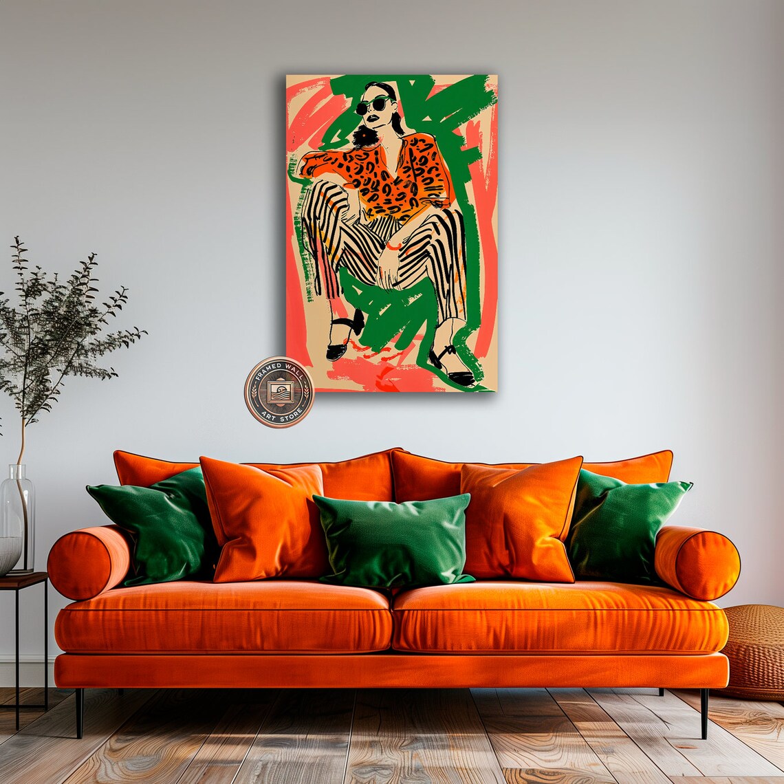 Fashion Woman Sunglasses Leopard Top Bold Modern Chic Wall Art Poster - Image 2