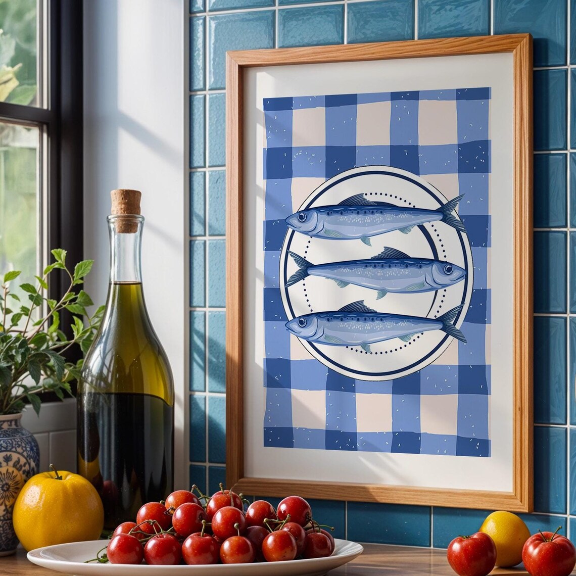 Sardines On A Plate Kitchen Wall Art - Image 2