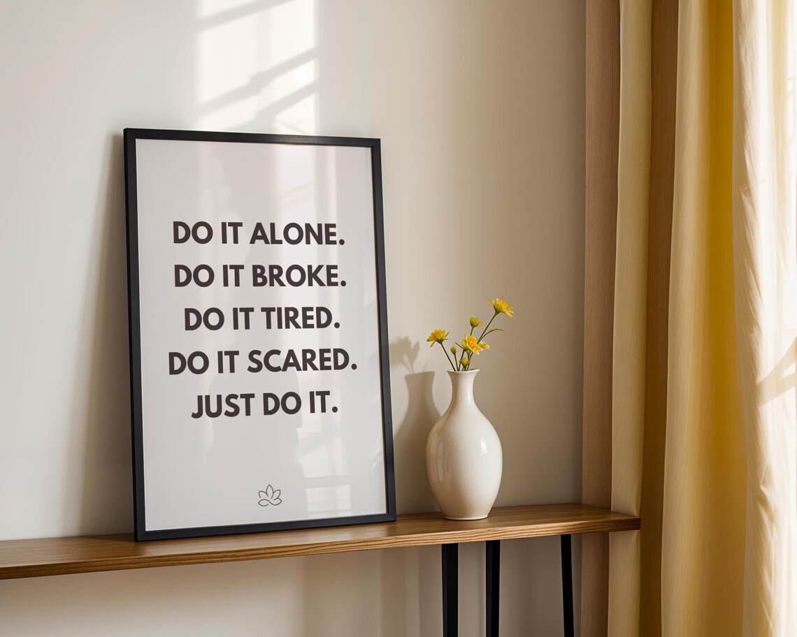 Just Do It Motivational Minimalist Art Print - Image 3