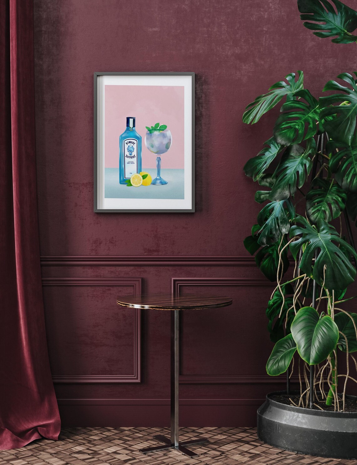 Gin Cocktail Art, Modern Wall Art Print - Image 3