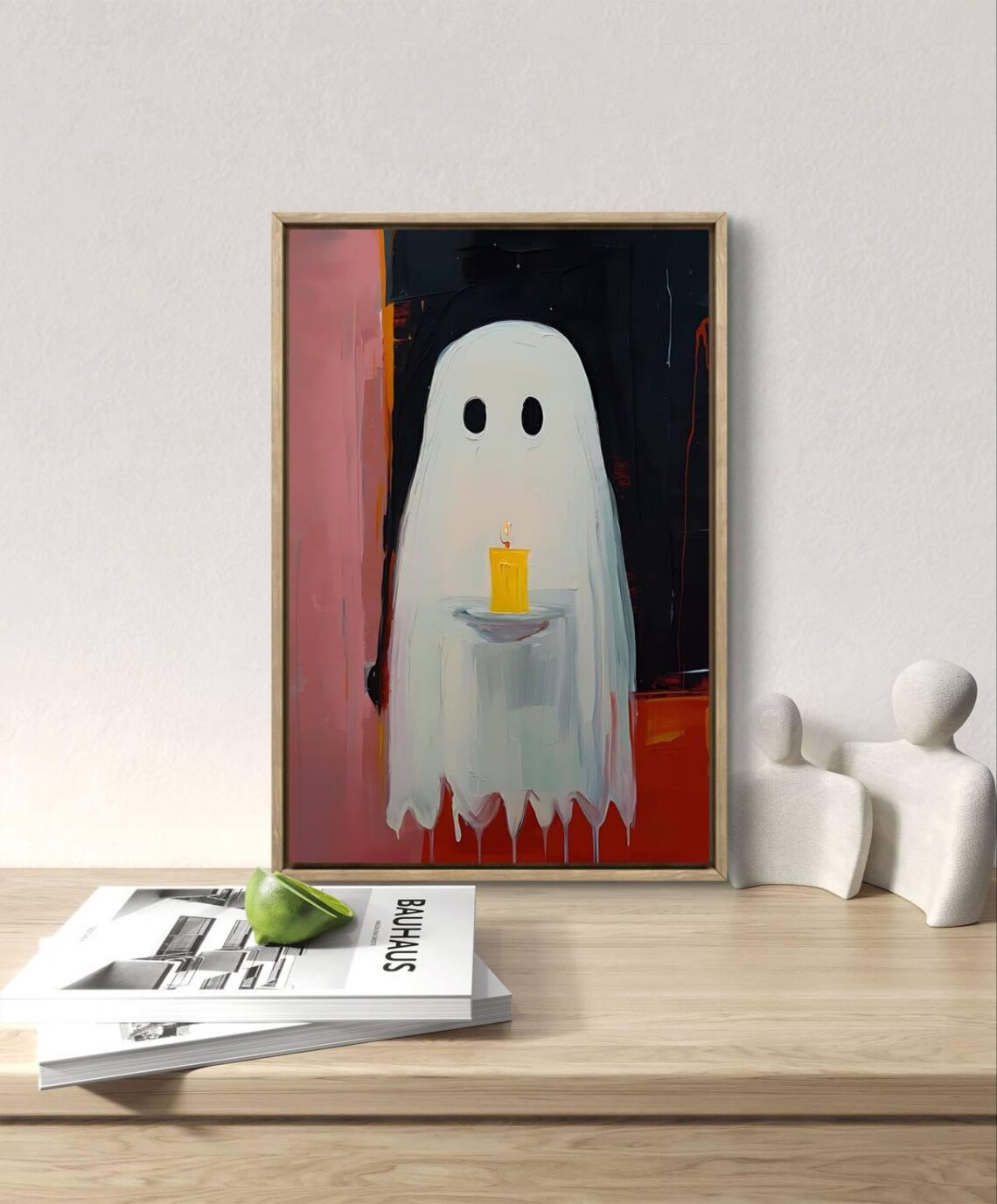 Cute With Candle Halloween Home Decor Poster Art Wall