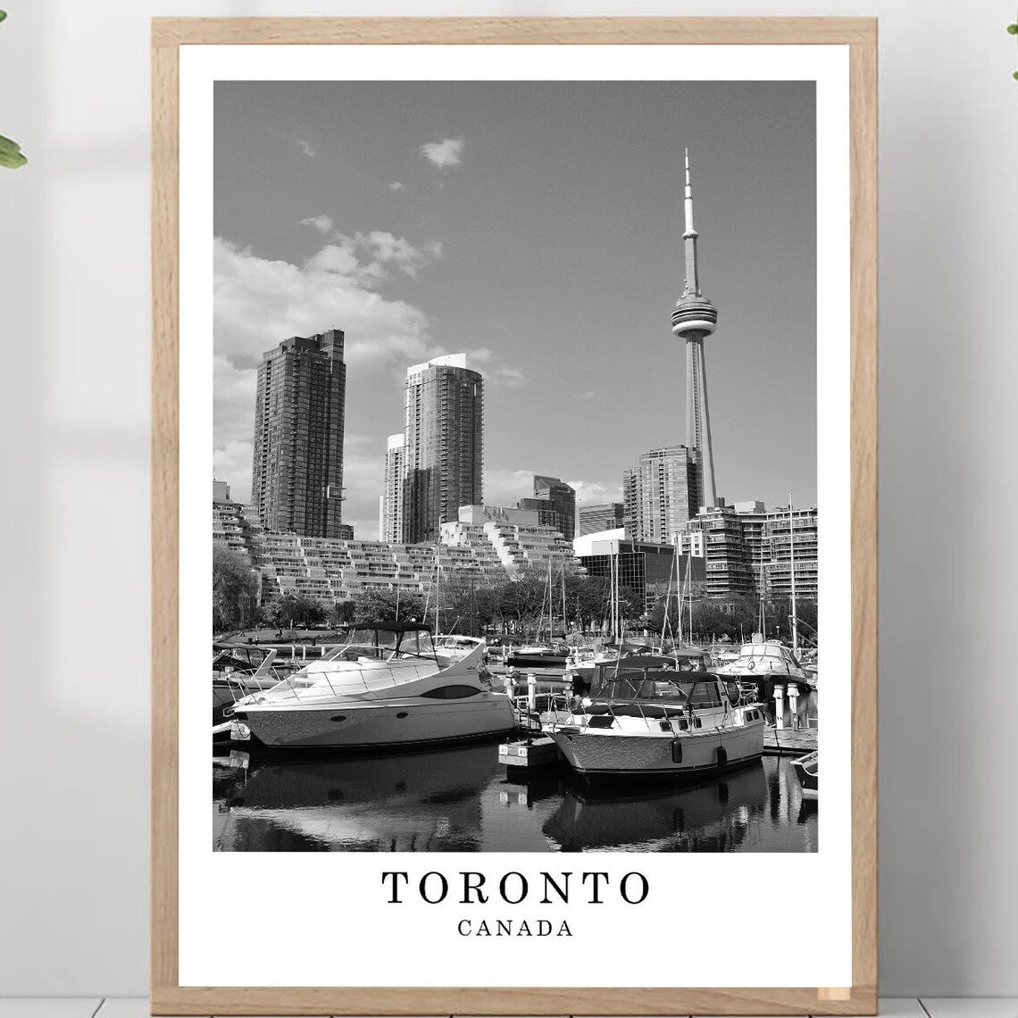 Toronto Black and White Travel Poster Art Print