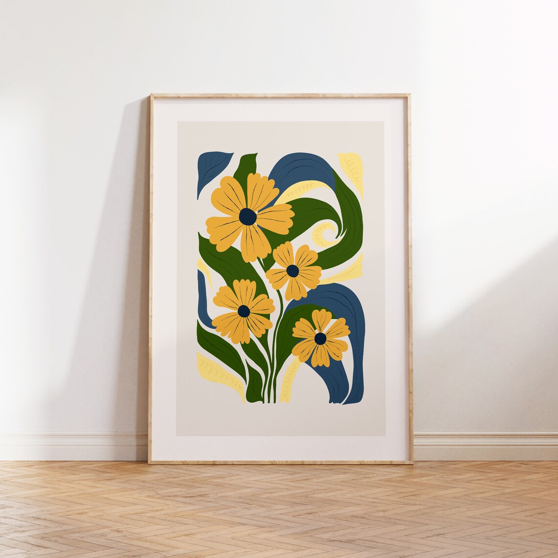 Eclectic Flowers Abstract Floral Wall Art Print