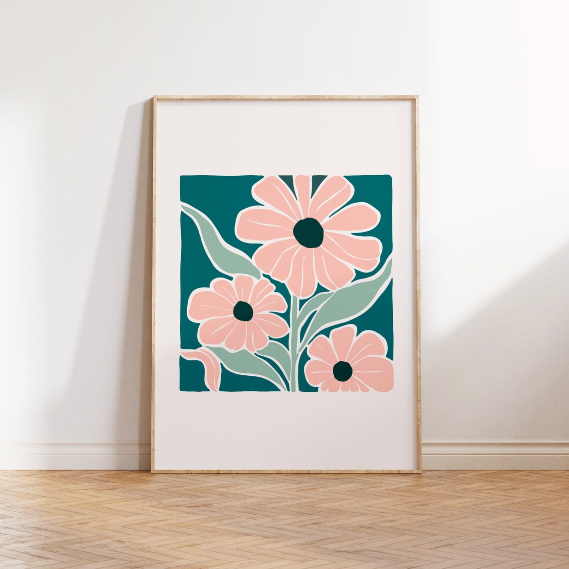 Eclectic Flowers Abstract Floral Art Print, Botanical