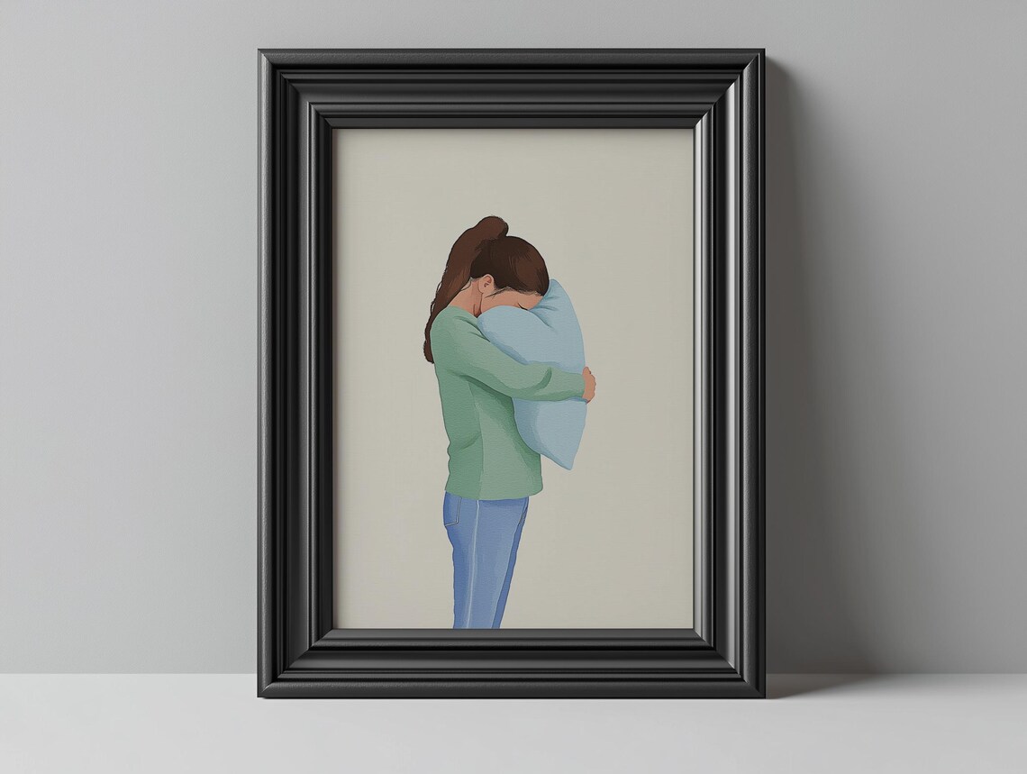 Mom Pillow Talk Watercolor Motherhood Kitchen Illustration Poster - Image 3