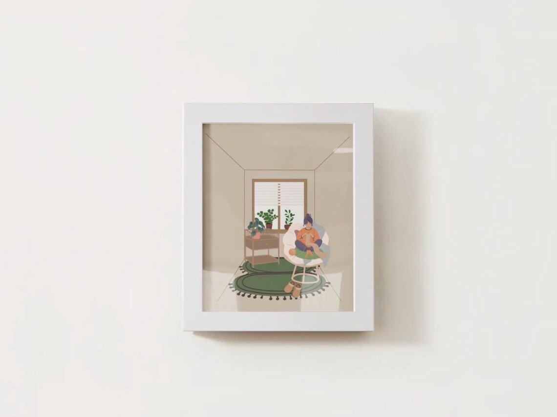 Knitting Art Print, Knitter Gallery Wall - Image 3