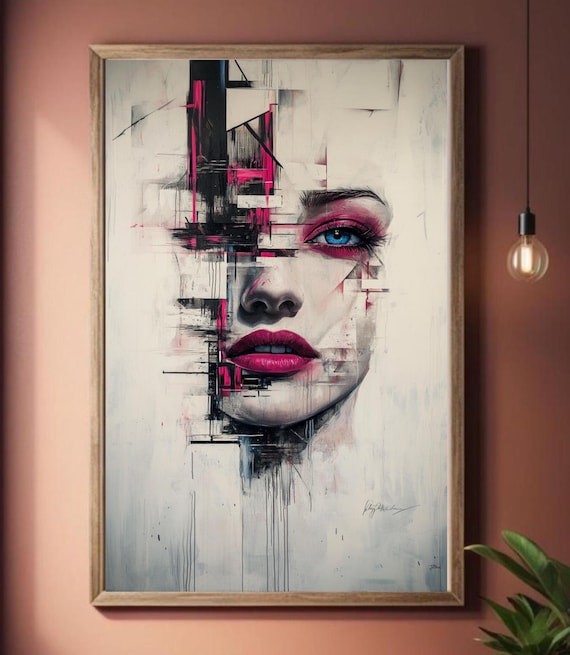 Fragmented Beauty Abstract Portrait, Surreal Woman